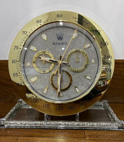 Rolex LIMITED EDITION DAYTONA DIAMOND Series Gold bezel - Diamond face Wall Clock