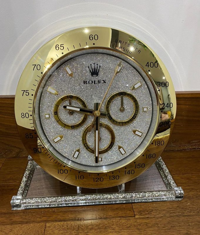 Rolex LIMITED EDITION DAYTONA DIAMOND Series Gold bezel - Diamond face Wall Clock