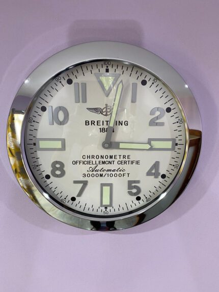 BREITLING Series,Silver & White face Wall Clock