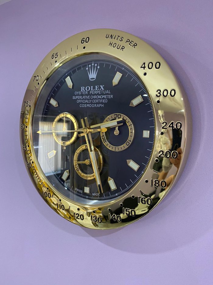 Rolex DAYTONA Series，Black & Gold Wall Clock