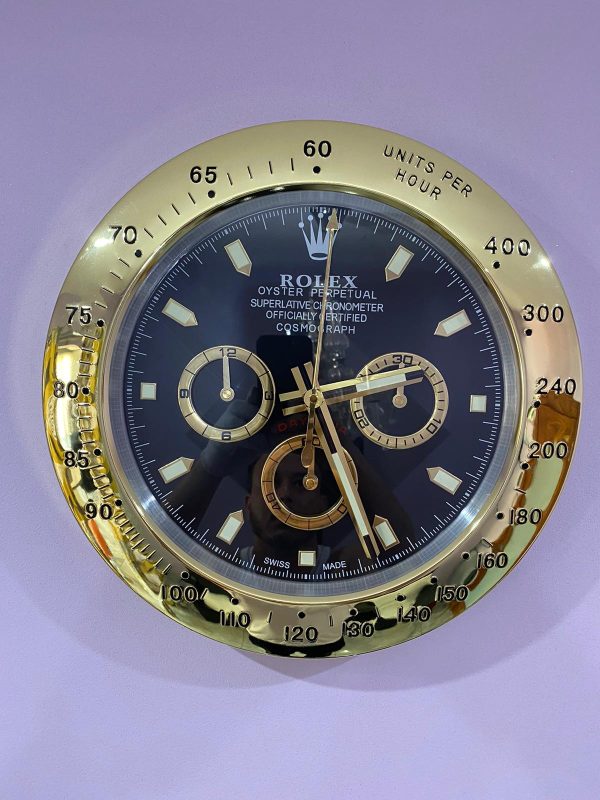 Rolex DAYTONA Series，Black & Gold Wall Clock