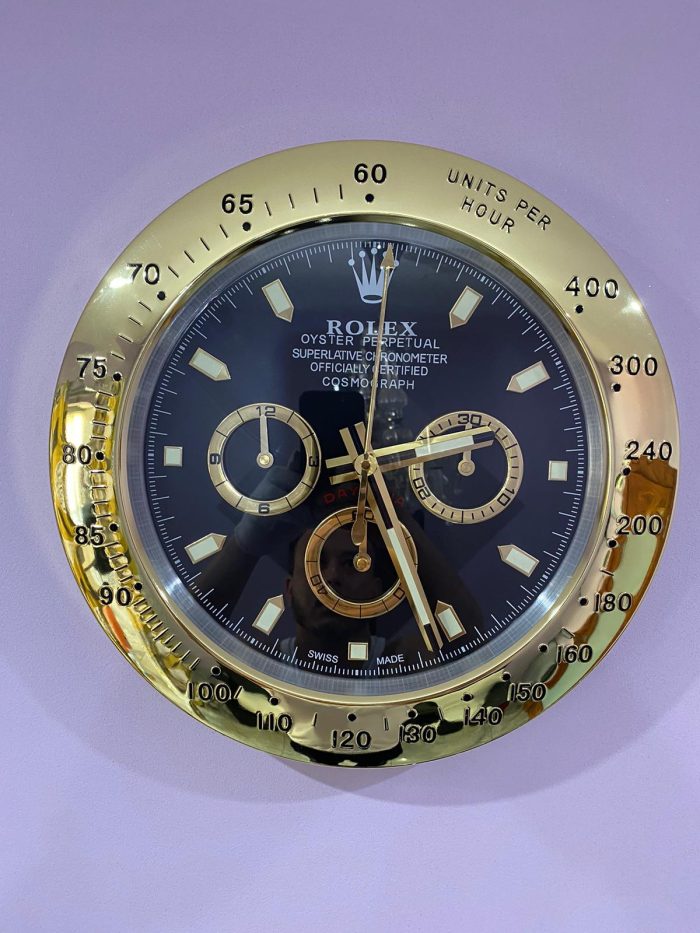 Rolex DAYTONA Series，Black & Gold Wall Clock