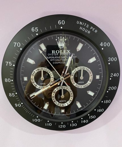 Rolex Daytona Series, Black Wall Clock