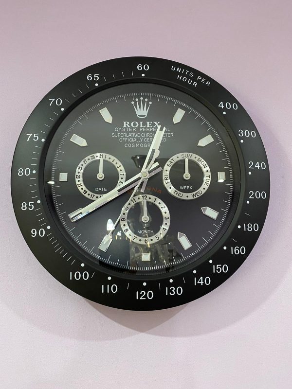 Rolex Daytona Series, Black Wall Clock