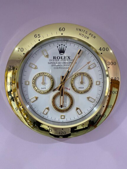 Rolex DAYTONA series ,Glod & White Wall Clock