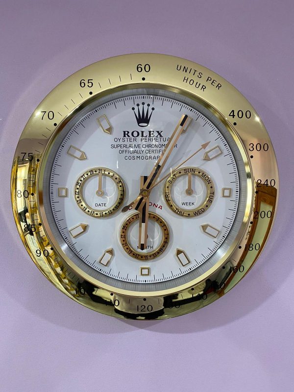 Rolex DAYTONA series ，Glod & White Wall Clock