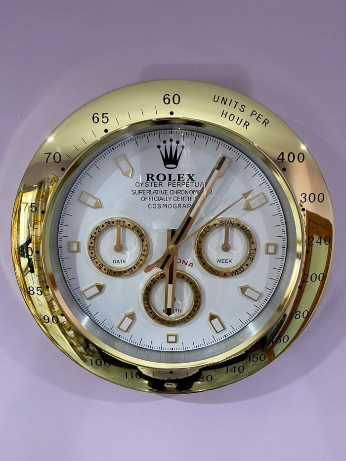 Rolex DAYTONA series ，Glod & White Wall Clock