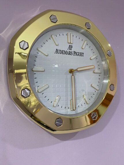 AP Series,Gold & White Wall Clock