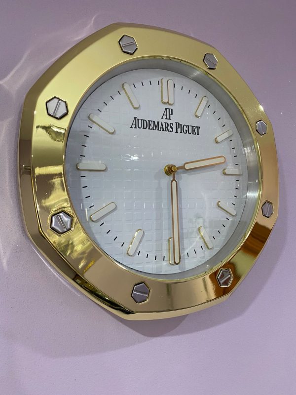 AP Series，Gold & White Wall Clock
