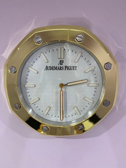 AP Series,Gold & White Wall Clock
