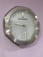 AP Series,Satin Silver & White Face Wall Clock
