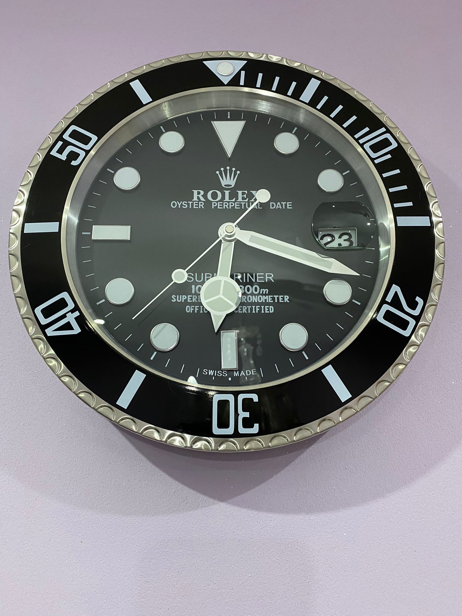 Luxury wall clock | Rolex Submariner black bezel with Black face Luxury wall clock | Rolex Submariner black bezel with Black face
