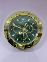 luxury wall clock Rolex Daytona in gold bezel with Black face