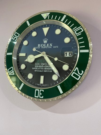 Luxurious wall clock | Rolex Dwellers deep sea black bezel with deep sea blue face