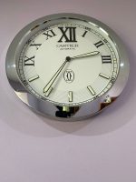 Luxurious wall clock | Cartier Automatic with silver Crome bezel and white face