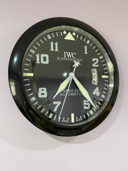 Luxurious wall clock | IWC black bezel with Black face