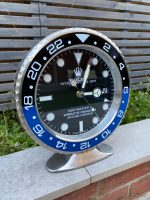 Luxurious wall table - desk top clock | Rolex GM MASTER II black - blue bezel with black face