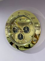 Luxury wall clock | Rolex Daytona in gold bezel with gold face