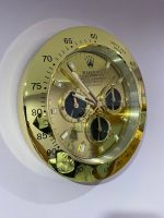 Luxury wall clock | Rolex Daytona in gold bezel with gold face