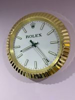 luxury wall Clock Date just in gold bezel - white face with Green Dial unique design and rear