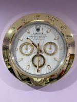 Luxury wall Clock Daytona in gold bezel - white face