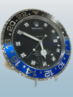 GM MASTER II Wall Clock | Black – Blue bezel and black face (DIAMOND DIAL)