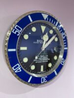 luxury wall clock | Rolex Dweller deep sea blue bezel with blue face