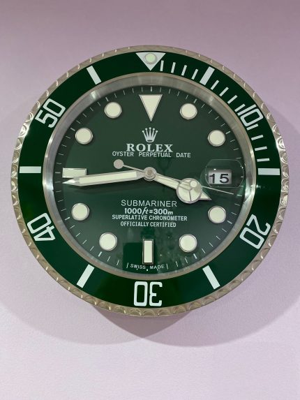 luxury wall clock | Rolex Submariner Green bezel with black Bezel 