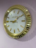 Gold Wall Clock - Silent Rolex Style Modern Design 35cm - Image 2