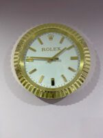 Gold Wall Clock - Silent Rolex Style Modern Design 35cm