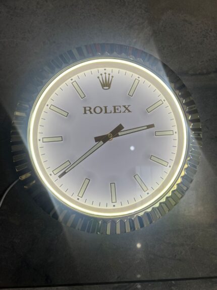 Luxury Rolex Datejust Wall Clock in Gold bezel - White face
