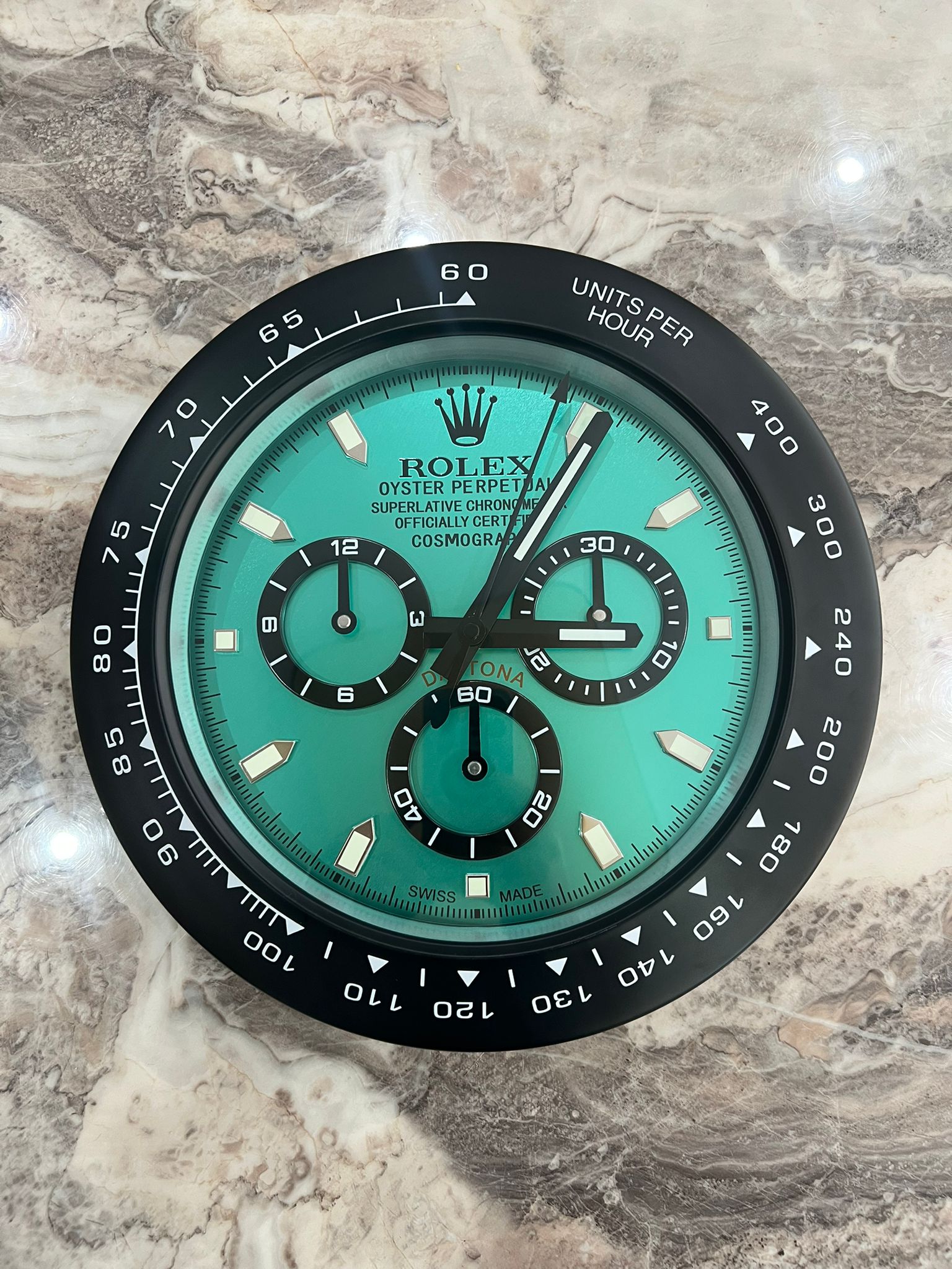 Rolex Daytona Wall Clock Tiffany Blue Black | Blue Wall Clock