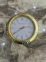 Luxury Rolex Datejust Wall Clock in Gold bezel - White face - Image 4
