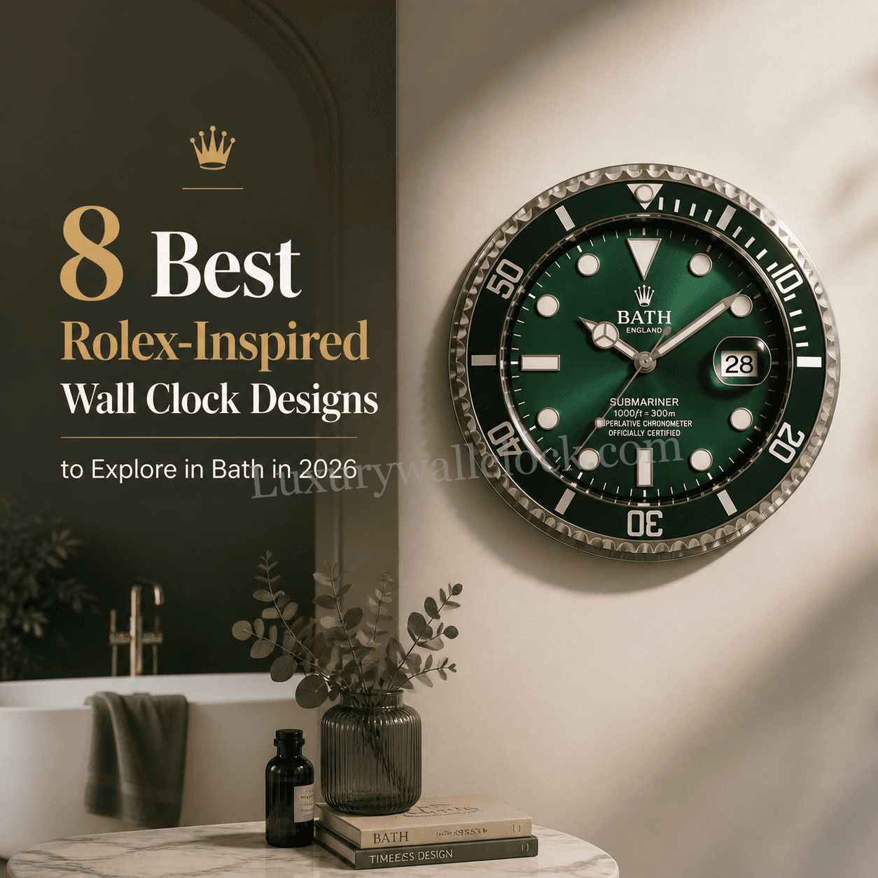 Rolex-inspired wall clock UK