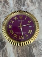 Rolex Datejust Wall Clock in Yellow Gold Bezel